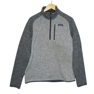 Patagonia Better Sweater 1/4 Zip Fleece Pullover Gray Mens Size Medium 25522